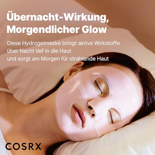 COSRX The Peptide Collagen Lifting Glow Hydrogel Gesichtsmasken Hautpflege 3 Stück, Kollagen Gesichtsmaske, Reise-Essentials, Overnight Gesichtsmaske, Korean Skincare