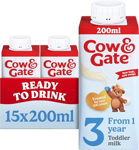 Cow and Gate 1 to 2 Years Growing Up Milk 200 ml (Pack of 15) - Packaging May Vary