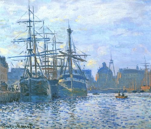 Tableau Monet Le Havre décoration murale affiche vintage 60x90