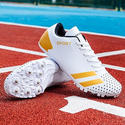 WCCICSS Track Shoes Spikes Tênis de corrida à distância, masculino, feminino, atlético, corrida de a
