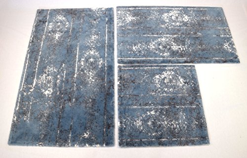 Kleine Wolke Caracas Bath Mat, Cotton, Ice Blue, 60 x 100 cm