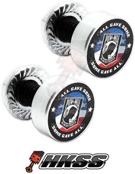 2 Silver Billet Aluminum License Plate Frame Tag Bolts for POW MIA USA 3SN Model-PYT-8888-552