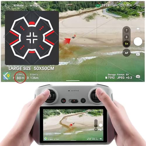 Universal Drone Landing Pad - Fast-Foldable, Portable, Weighted for Wind Resistance | Waterproof Landing Pad Compatible with DJI Mini 4k/3/5 Pro, Mavic 4, Air 3s, Neo, and Flip (black) by mcokoe - Image 6