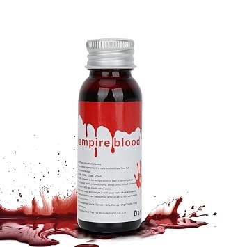 Halloween Fake Blood Makeup - Realistic Effects Washable for Scar, Wound, Clothes, Eyes, Drips, Nose Bleeds - For Cosplay SFX Zombie Vampire Special Effects