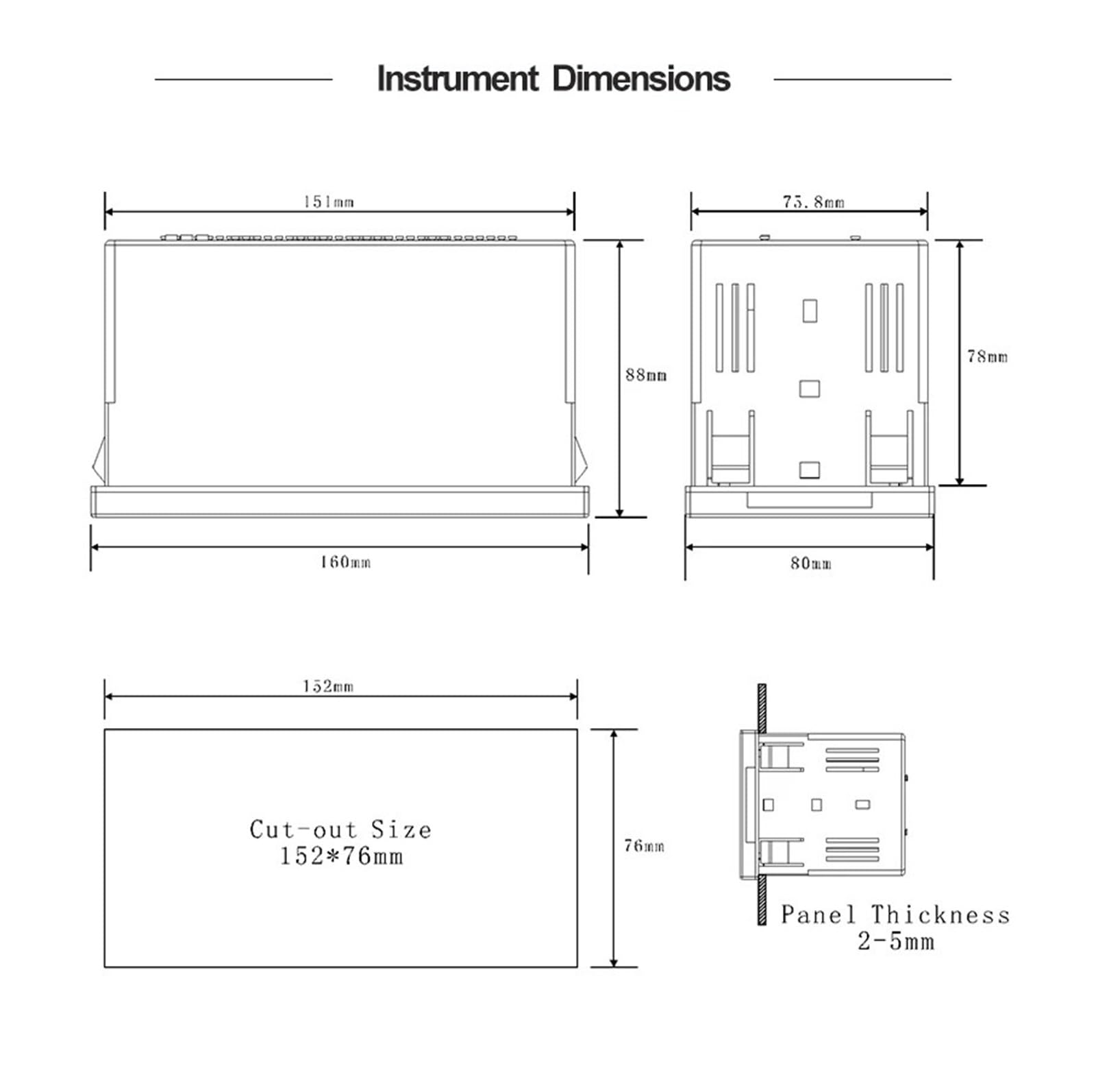 Datenlogger Temperatur Druck Strom Spannung Rekorder Trenddiagramm Datenbericht PT100 4-20 mA Analog RS485 USB(2 Channels (220VAC))