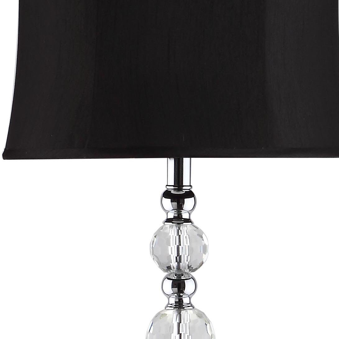 Lighting Collection Venezia - Lámpara de pie de pie para sala de estar, dormitorio, oficina en casa, cristal transparente y negro, 61 pulgadas (bombilla LED incluida) 6