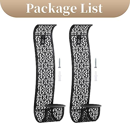 Sziqiqi Wall Candle Holder Decorative Candle Sconces - Wall-Mount Pillar Candles Holders For Living Room, Bathroom, Farmhouse, Wedding - Set Of 2 #TOP5