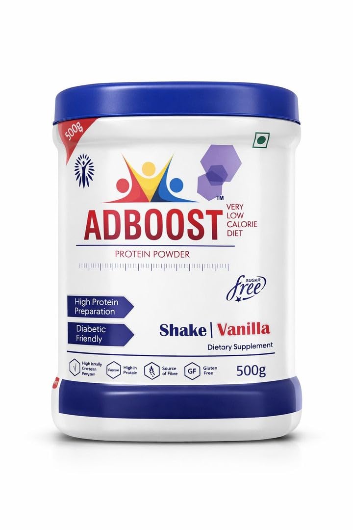 ADBOOST VLCD Proteins Powder | Vanilla Flavor Dietary Supplements | 500 g pack Whey Protein Sugar Free Powder | for Effective Fat Loss, Muscle Recovery Buy 1 Get 1 Free-image-27