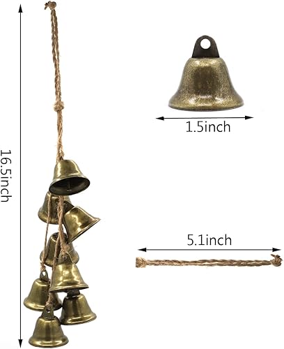 Miniatura 26 de 2 campanas de bruja para pomo de puerta para protección hechas a mano decorativas para colgar en la puerta, campanas de viento de bruja para Blanco