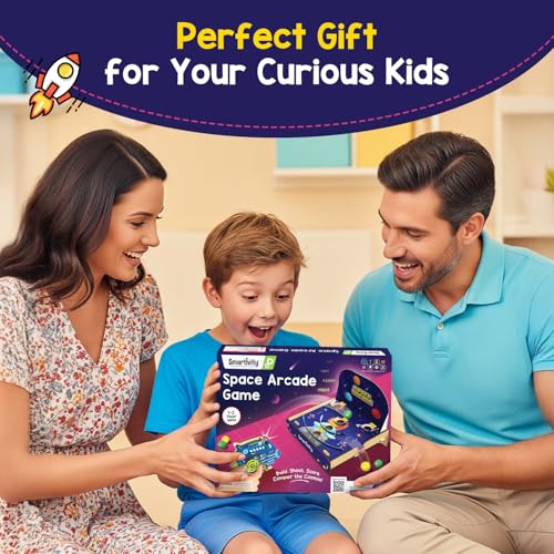 Image of Smartivity Space Arcade Game for Kids 6+ Years I Fun 1-2 Player Shooting & Scoring Game I Birthday Gift for Boys & Girls 6,7,8,9,10,11,12,13,14 Years I Fun Screen-Free Activity for Kids