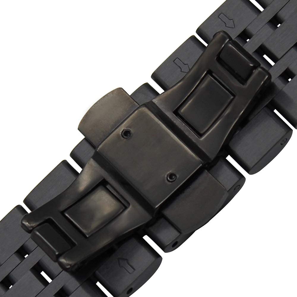 Gumowy pasek do zegarka, pasek do zegarka ze stali nierdzewnej, pasek ze stali nierdzewnej z mechanizmem szybkiego uwalniania 18 mm 20 mm 22 mm Uniwersalny pasek zamienny Opaska na nadgarstek Bransole