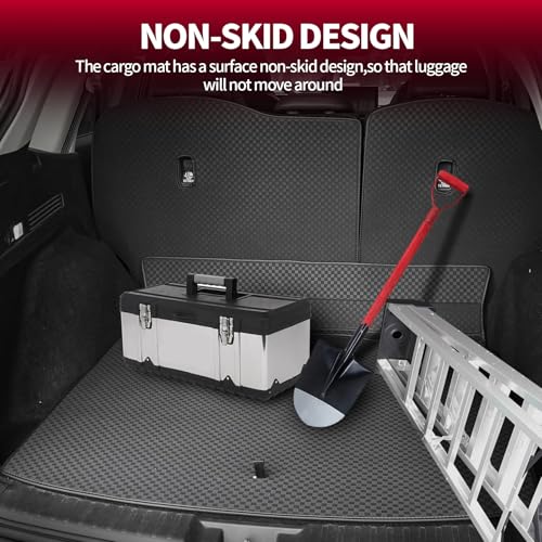Image of Trunk Liner & Backrest Mat Compatible with 2019-2024 2025 Cadillac XT4- Custom Fit PU Leather Cargo Liner and Backrest Protector- All Weather Waterproof Anti-Slip Easy to Clean Cargo Mats