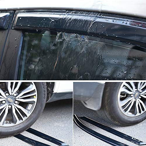 Deebior 880 mm Universal Fit Regen- und Schneefang, Sonnendach, Windabweiser, 1 Stück Tape-on Dark Smoke Tint Auto Moonroof Fenster Visier RN88