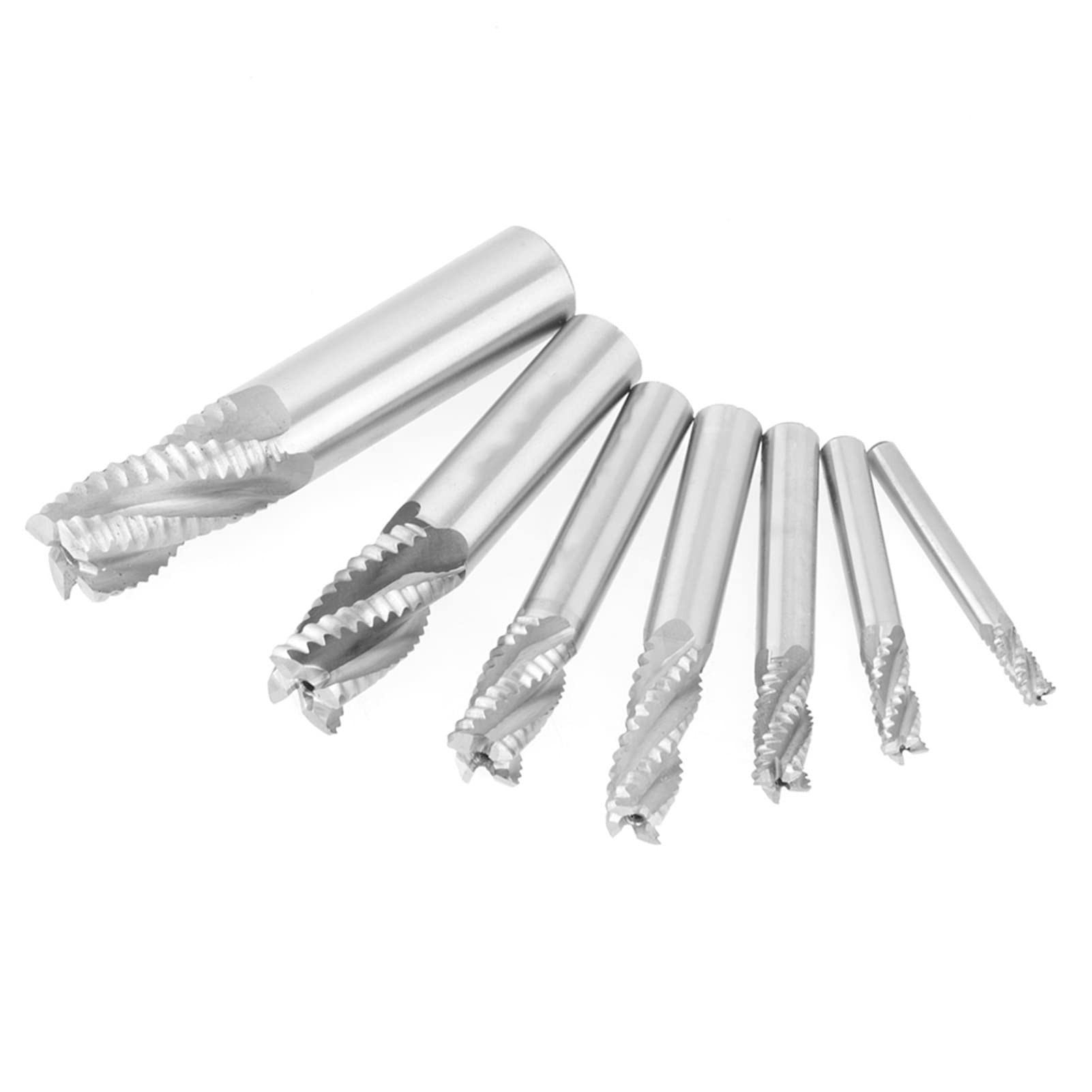 7 Teile/satz 4 Flöten Schaftfräser 6-20mm Schruppen Schaftfräser Set 20mm Hss Schaftfräser Fräser Schruppen Spanbrecher Fräser