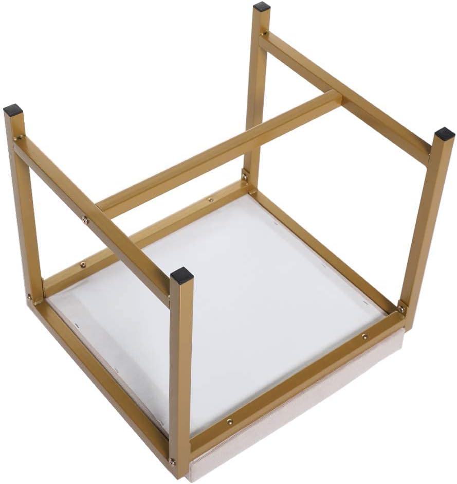 Iwell Vanity Stool with Metal Legs, Vanity Chair for Makeup Room, Vanity Bench with Cushion for Women, Girl, Wife, Mother, Capacity 330lb, Easy Assembly : Home & Kitchen