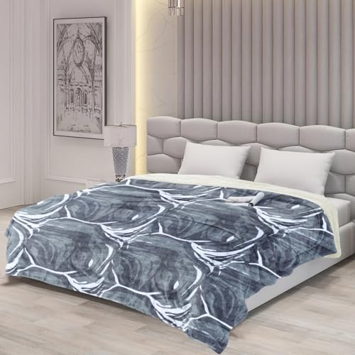Image of Homestan Sherpa Fleece AC Blanket for Winter, Double 88x90 inch