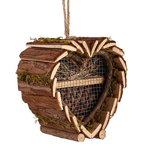 Dibor Insect Hotel Hanging Garden Natural Wooden Bark Bug Shelter