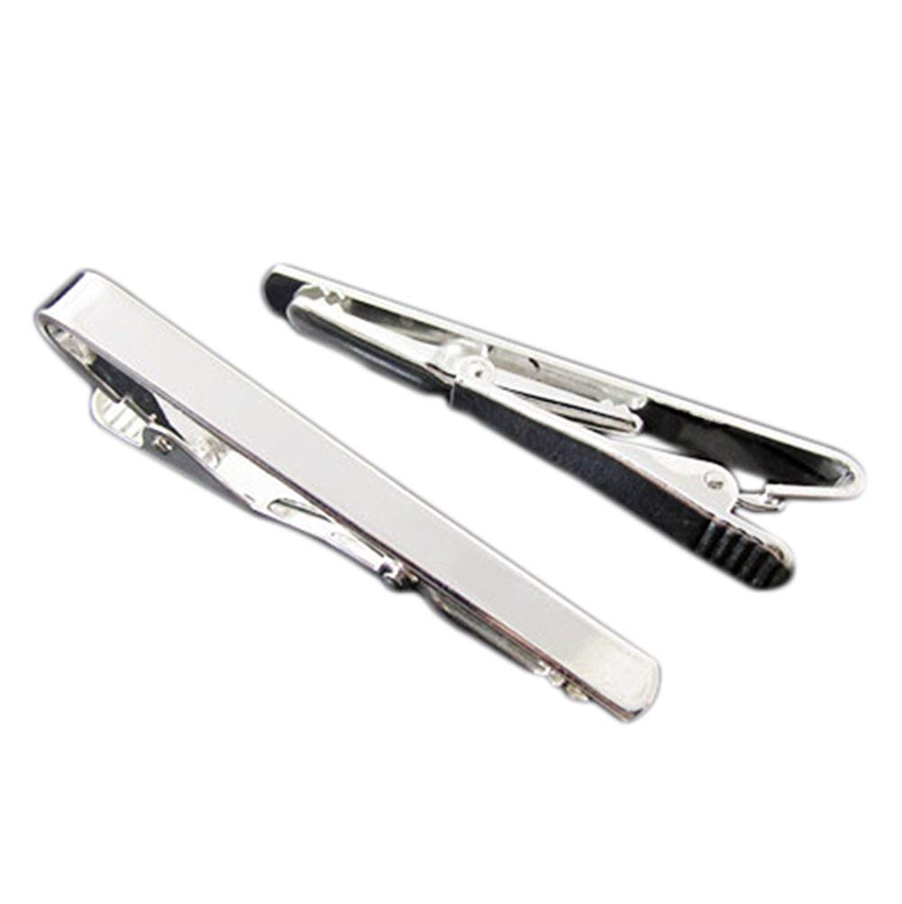 Krawattennadel Business tägliche Arbeit zeremonielle Spaß einfach Silber 2er Set Fashion