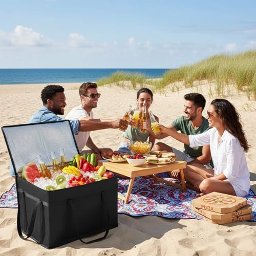 kenaeooe 2-Pack 23" W x 15" H x 14" D Insulated Food Delivery Bag XXXL Large Capacity Thermal Cooler Bags for Grocery Shopping, Catering, Pizza Delivery, Rideshare, Travel, and Car Use by kenaeooe - Image 6