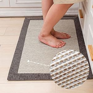 LUFEIJIASHI Kleine Küchenteppiche und -matten, rutschfest, waschbar, Küchenläufer, saugfähig, Bauernhaus-Stil, Küche…