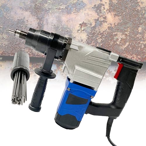 VNATWGOO 1100W Industrial Electric Descaling Gun, 110V/220V Electric Rust Removal Machine, Welding Slag Cleaner Cleaning Machine, for Stairs, Iron Fence, Dock,110V