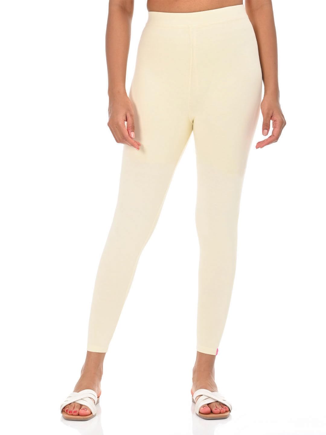 aviska Ankle Leggings for Women Half White-picture-18