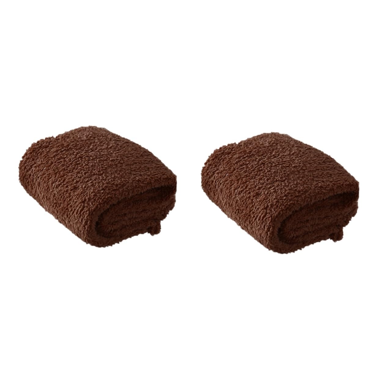 Couverture douce peluche pour chiens BESPORTBLE lavable tapis sommeil marron 2 pces