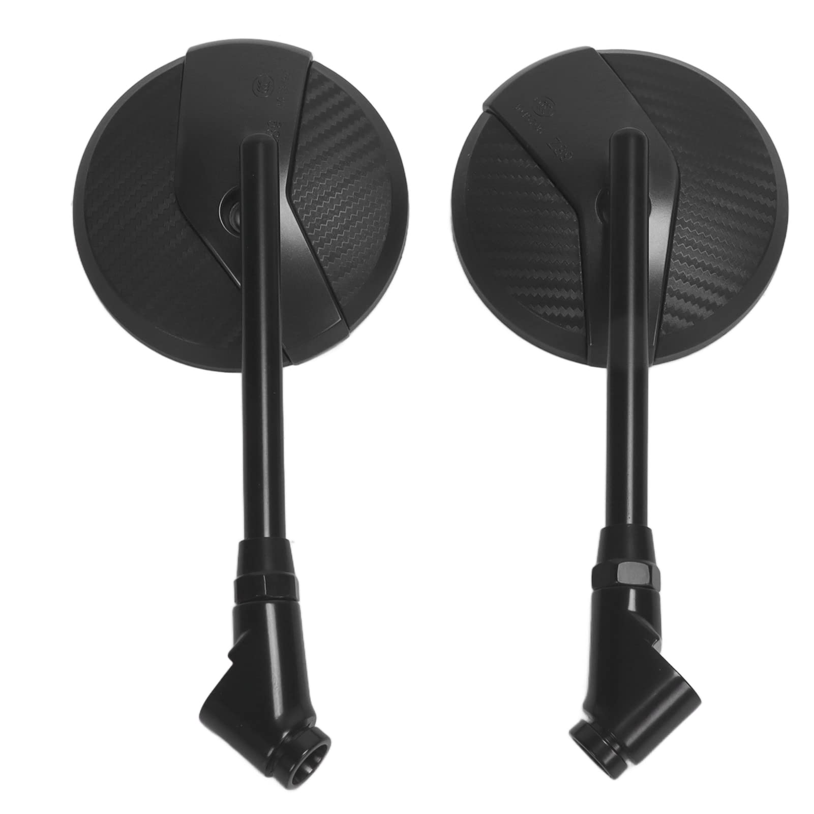Specchietto Retrovisore Moto Ruotabile a 360 Gradi, Stile Fibra di Carbonio, Ultra Trasparente, Materiali Premium, Facile da Installare, Universale per Moto, Scooter, Bici da