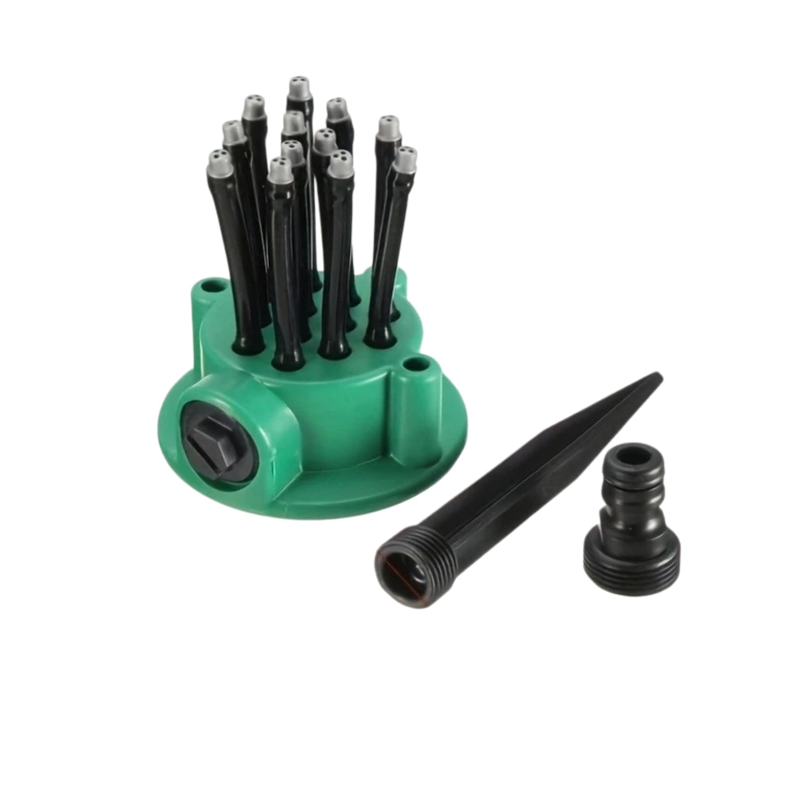 Garden Sprinkler, 360 Degree Automatic Rotating, Multi Head Spray, Adjustable Nozzle, For Lawn Plant Flower Irrigation
