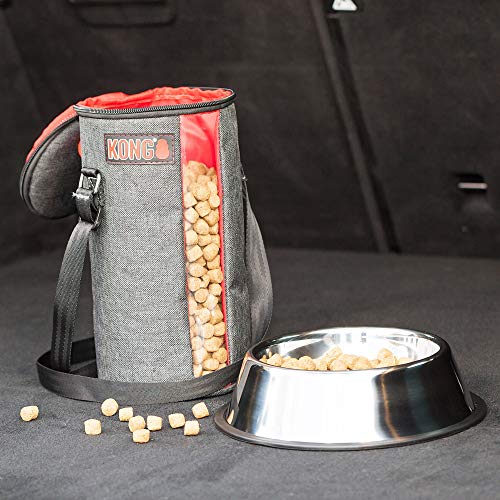 KONG Bolsa de viagem para comida de cachorro para armazenamento de ração – Recipiente de comida port