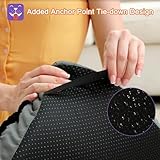 ALANMOND Hundebett Grosse Hunde, Hundekissen flauschig Hundematte mittelgroße Hunde, Waschbar Hundekorb wasserdicht rutschfeste, atmungsaktiv, Haustierbett Hundematratze Schwarz 91x58 cm
