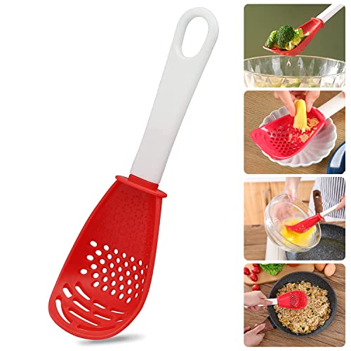 6 in 1 Multifunction Cooking Spoon, Egg Separator For Raw Eggs，Abnaok Heat Resistant Kitchen Gadgets for Draining, Mixing Stirrer, Mashing, Grating