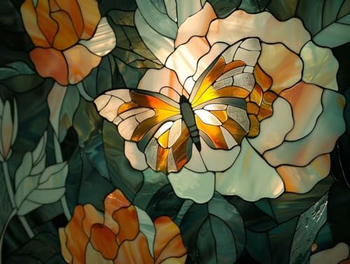 Diamond Painting Abstrait papillon 5D DIY, kit point de croix diamant grand format