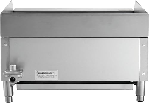 Miniatura 4 de Kratos Asador de gas comercial de 24 pulgadas, parrilla de acero inoxidable de 2 quemadores para encimera, salida de 70,000 BTU (29Y-001)