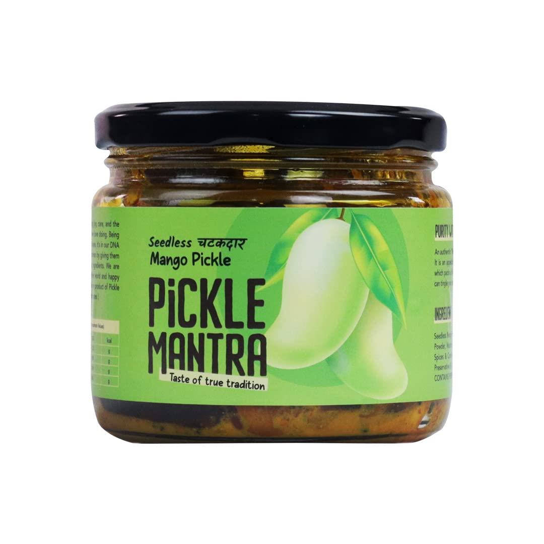 Pickle Mantra Dry Mango Seedless Pickle | Aam Ka Sukha Achar | Homemade, Natural, Organic & Fresh | Veg, Spicy, Tangy & Tasty Achaar | No Artificial Colors & Additives | Glass Jar Pack of 300 grams (B0B513W8CV) Amazon Price History, Amazon Price Tracker