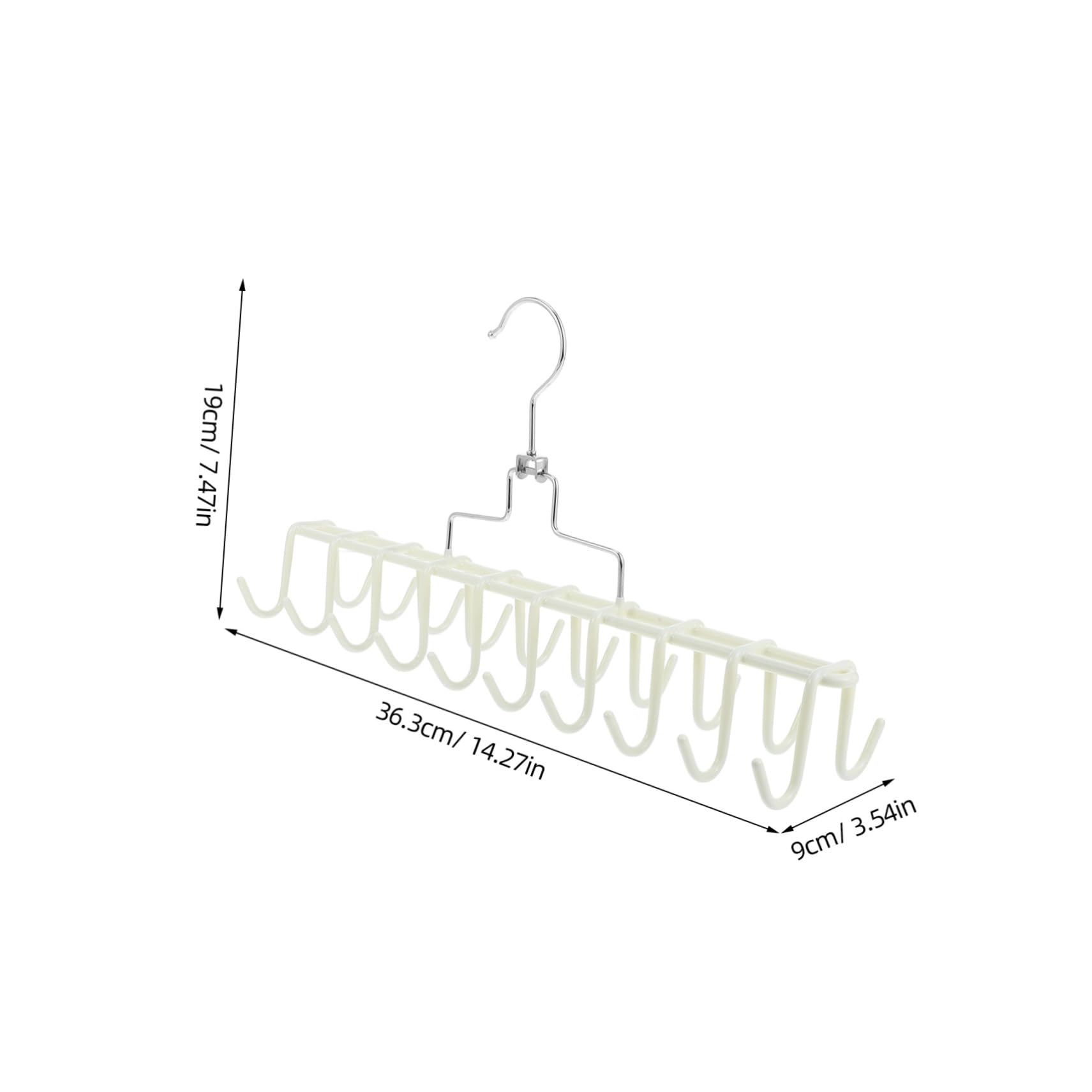 OFFSCH Multi Functional Non Slip Hanger Organizer for Closet Space Saving Belt Tie and Scarf Holder with Antislip Coating for Compact Storage Spaces