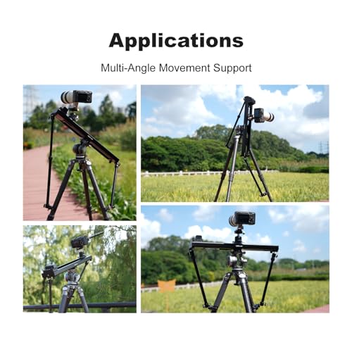 Image of Toprig Accsoon Camera Slider Support Arm (2 Pack) with C Clamps&Extendable Arms, Tripod stabilizer Support Rods, Aluminum Alloy Tripod Stability Arm for Motorized Camera Slider Stable Shooting-29inch