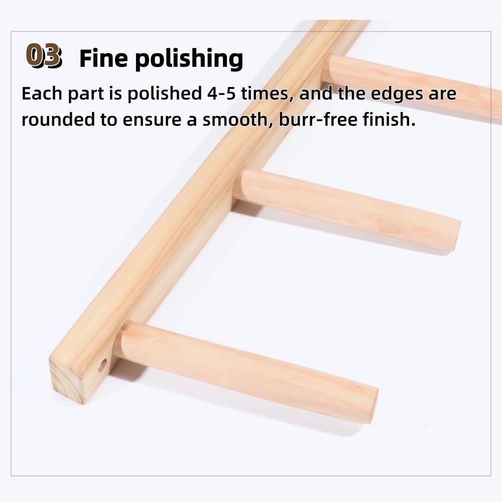 Wall Mount Wooden Small Exercise Ball Holder, Space Saving Basketball Holder for Home Gym or Fitness Class, Stability Ball Storage Rack for Gym, Garage, Home