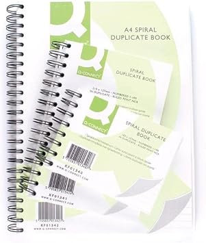 Q Connect A4 Wiro Bound Carbonless Duplicate Book