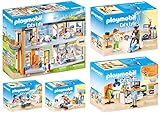 Playmobil® City Life 5er Set 70190 70195 70196 70197 70198 Krankenhaus + Vier Fachärzte: Physiotherapeut, Radiologe, Augenarzt & Zahnarzt