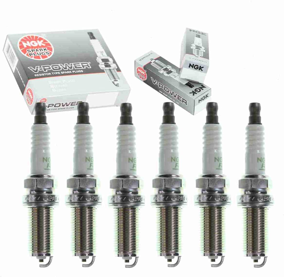 6 pc NGK V-Power Spark Plugs compatible with Infiniti G35 3.5L V6 2003-2007