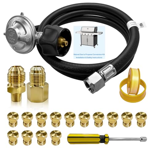For Weber Natural Gas Conversion Kit Natural Gas to Propane Conversion Kit for Weber Genesis Genesis II & Spirit 210/310/315 For Weber Conversion Kit w/CSA 5FT Propane Regulator Hose LP Orifices etc.