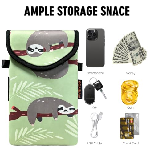 Image of Neoprene Phone Sleeve Pouch Case Bag for Men Women w /Crossbody Strap /Neck Lanyard for iPhone 17 /16 /15 /14 Pro Max, Samsung S25,Pixel 10