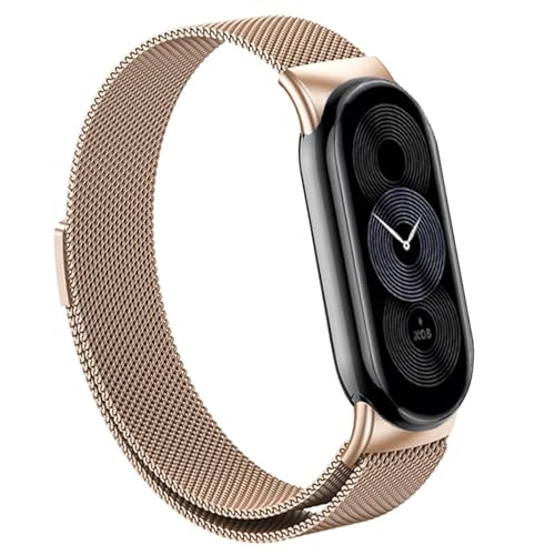 Accessoires pour Mi Band 8 avec ce bracelet milanais en acier inoxydable résistant