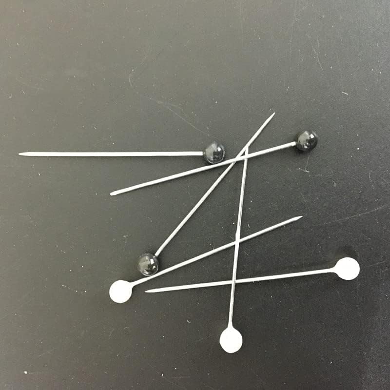 35mm 40Pcs Sewing Pins Black/White Round Pearl Straight Head Pins Localization Needle Weddings Corsage Dressmaking Accessories