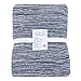 Saturday Park Navy Blue Knitted Throw Blanket - Soft Couch, Bed Blanket - 100% Cotton - Warm and Cozy - Oeko-TEX Certified