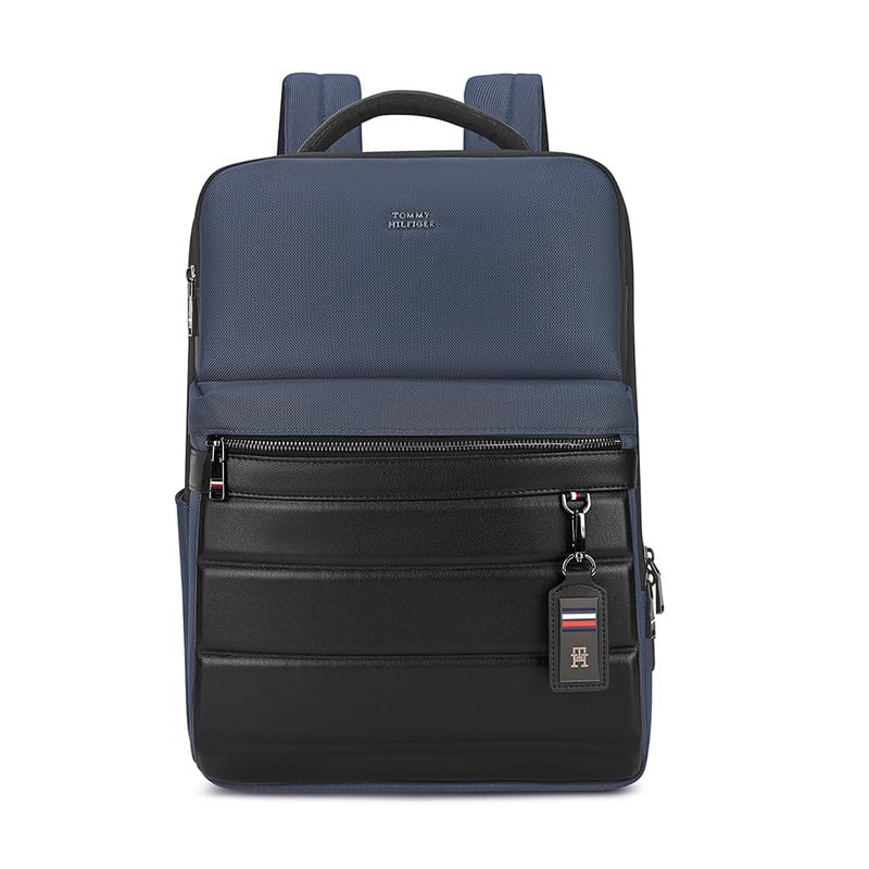 Unisex Laptop Backpack Bladen - Navy | Dual-Tone Fabric | 15 Inch Laptop Compartment | Professional Elegance | 18L Capacity | Ideal For Office, Travel, College-image-37