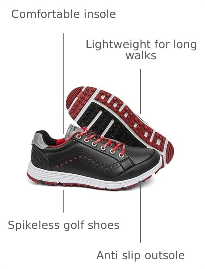 Image of THESTRON 2021 Men Golf Shoes Professional Spikes Golf Sport Sneakers Waterproof Mens Trainers Golfing