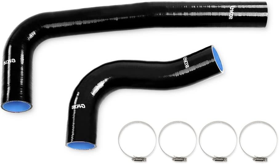 G-PLUS Radiator Silicone Hose Compatible with 2003–2010 Dodge 5.9L/6.7L Cummins Black