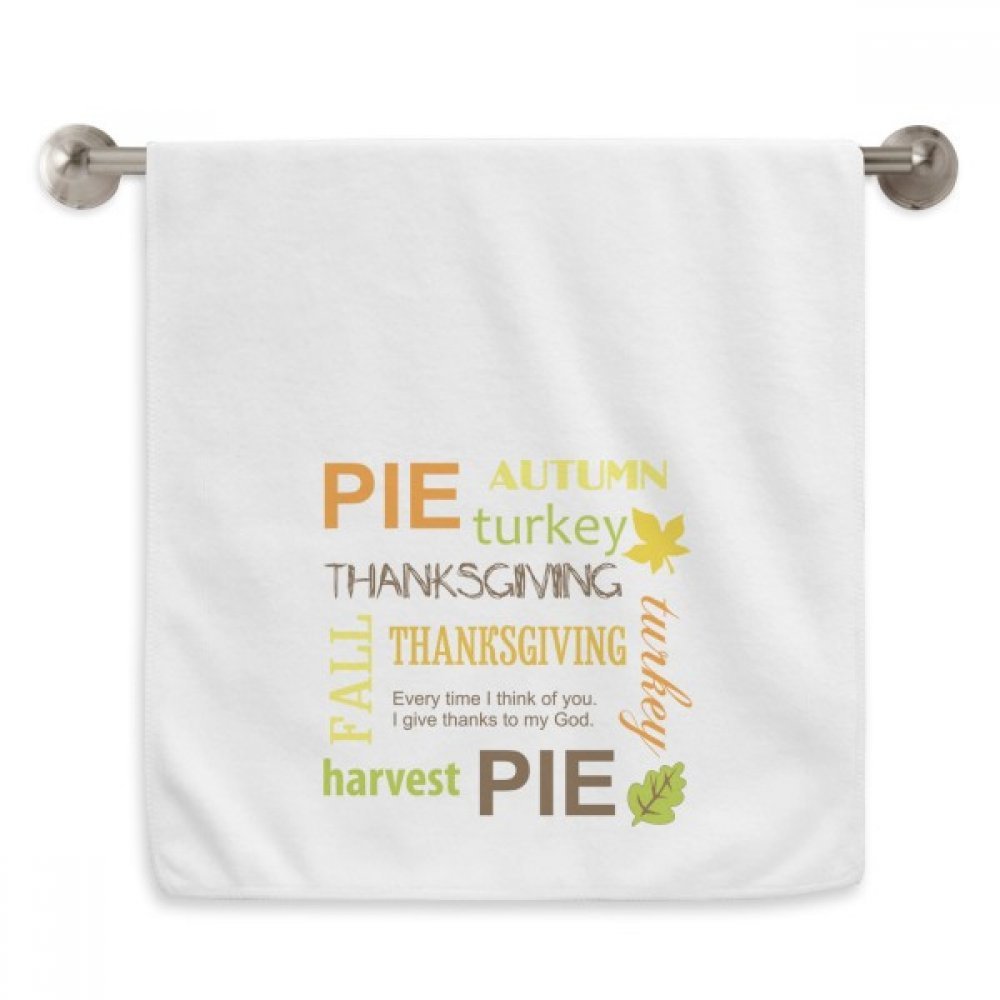 Serviettes moelleuses serviettes débarbouillettes blanc 13x29 pouces motif Thanksgiving